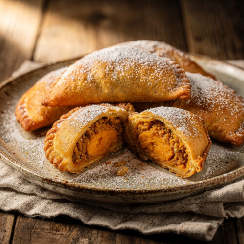 Azevias de batata doce e amêndoa