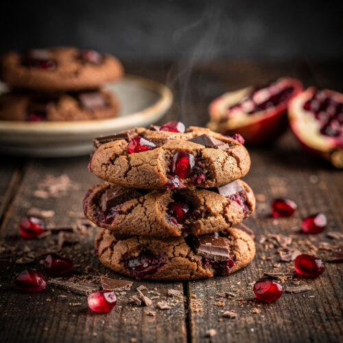 Bolachas de Romã e Chocolate