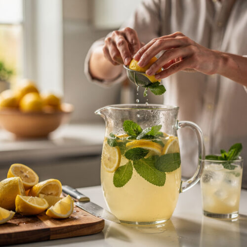 Limonada com hortelã